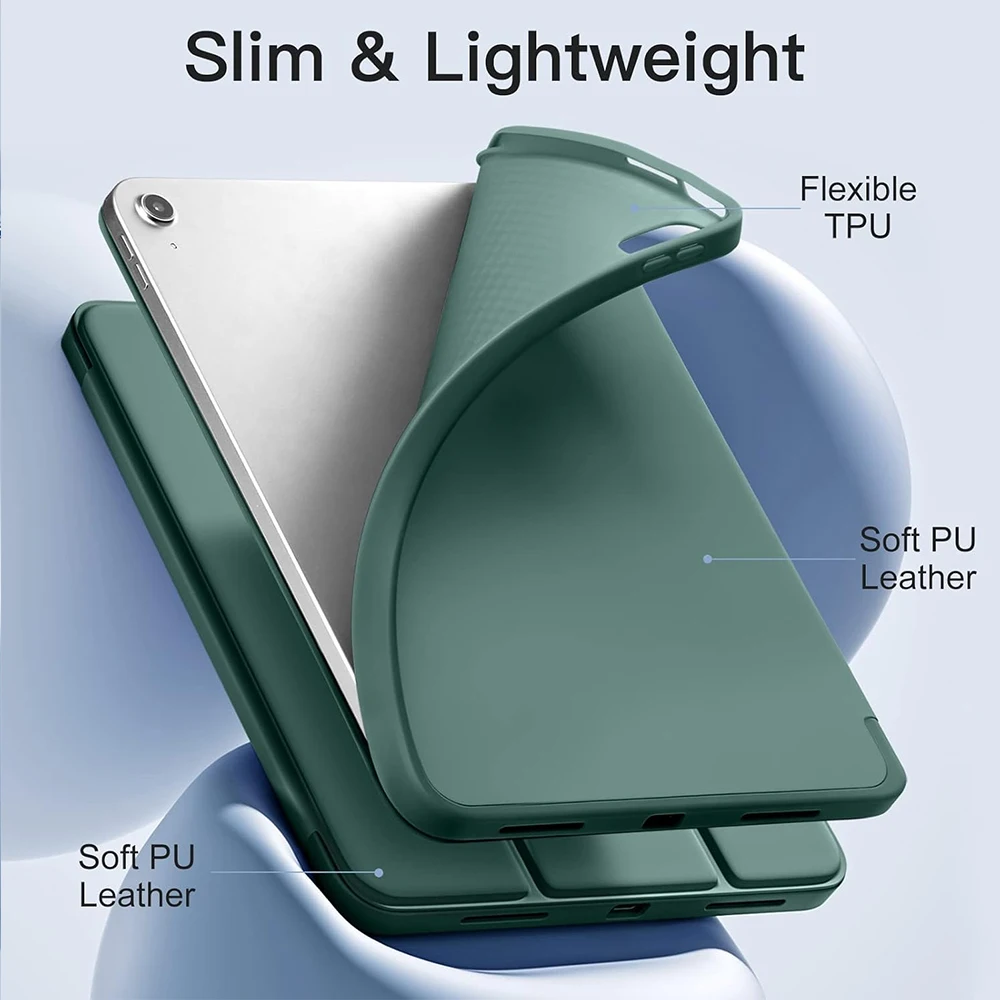 حافظة قابلة للطي ثلاثية الطي لجهاز Lenovo Tab M10 Plus (الجيل الثالث) 10.6 بوصة 2022 TB125FU TB-128FU حافظة رفيعة وناعمة مع خاصية النوم التلقائي #3