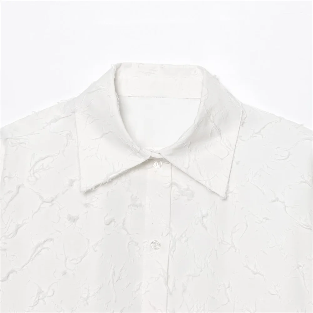 Sommer neue Damenmode lässig europäischen und amerikanischen Stil große Silhouette Quaste Hemd