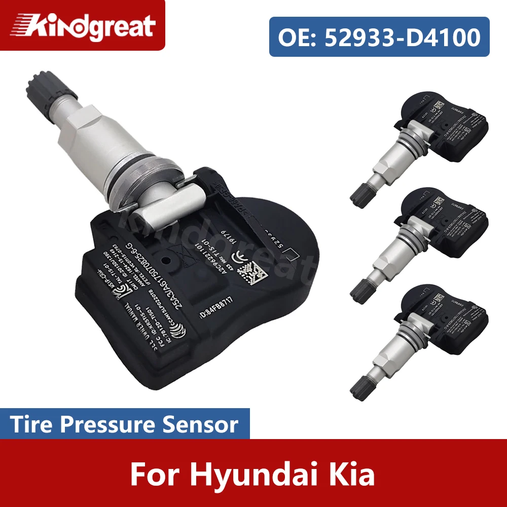 

4PCS/Lot TPMS Car Tire Pressure Monitor System Sensor 52933-D4100 For Hyundai Kia