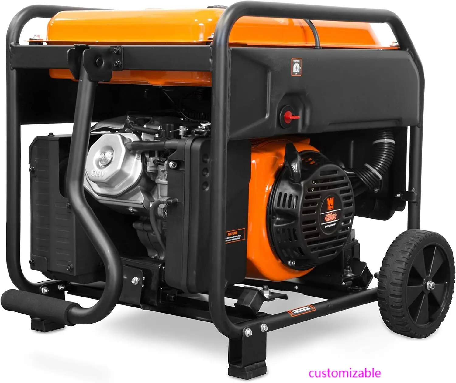 

Generator, GN875i RV/Transfer-Switch-Ready 8750-Watt Electric Start Open Frame Inverter Generator, Black