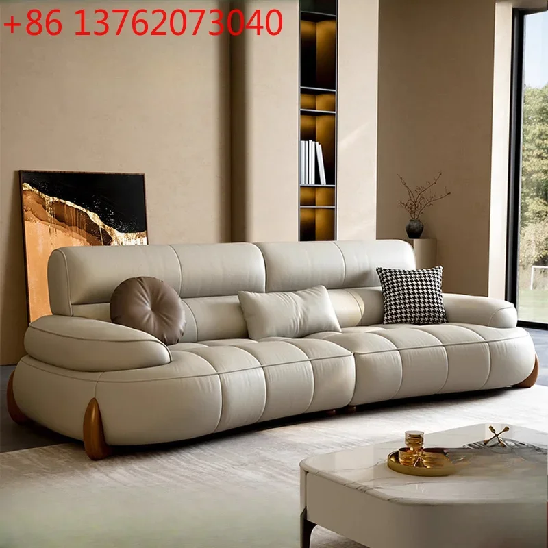 Classic White Living Room Sofas Minimalist Sleeping Modern Leather Sofa Lounge Luxury Soft Couch Wohnzimmer Furniture For Home