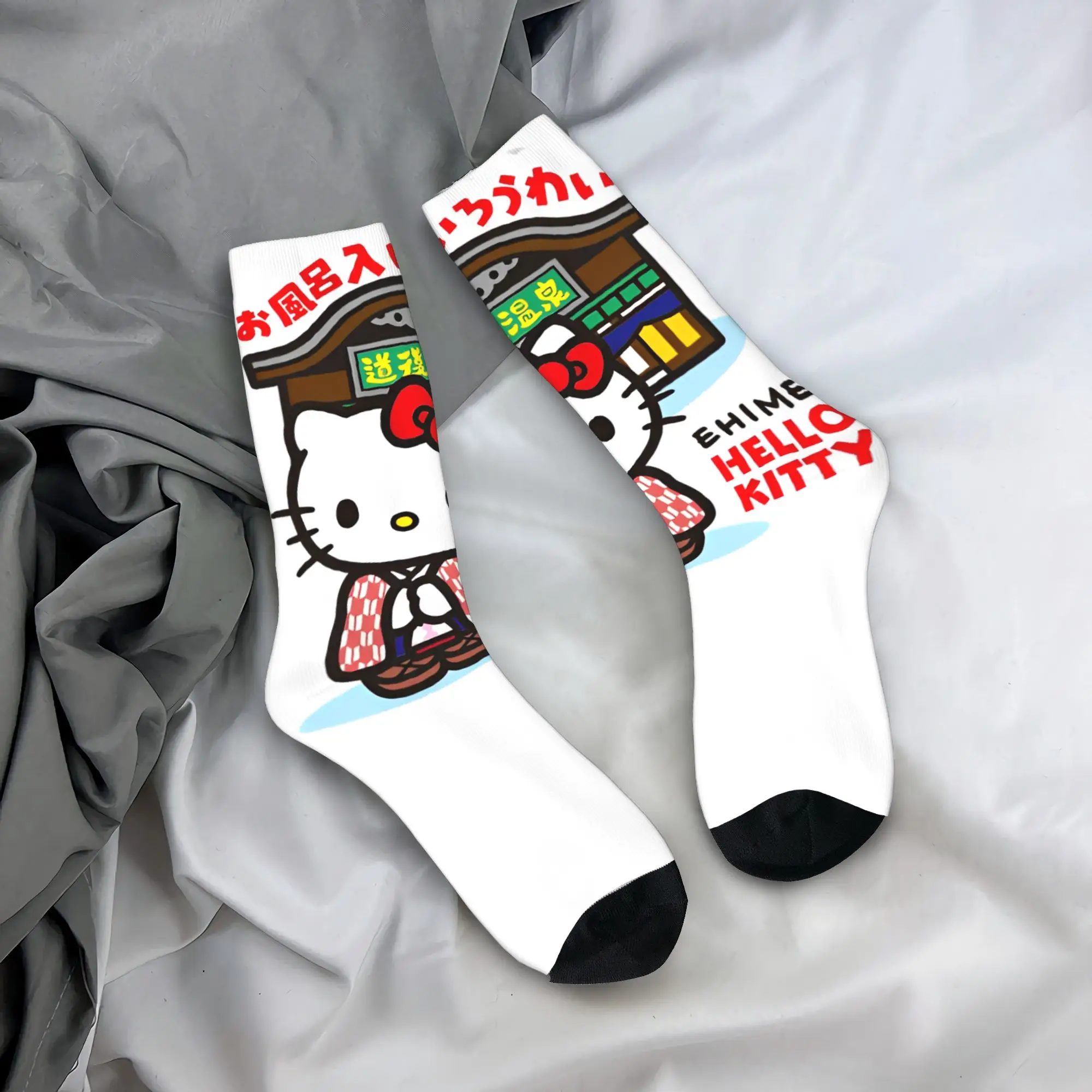 

Японские чулки с героями мультфильмов «Hello Kitty», носки для взрослых и мужчин, теплые мягкие носки, зимние дизайнерские антибактериальные носки для скейтборда, подарок
