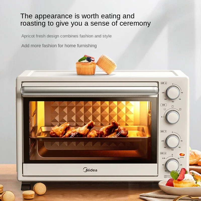 Household Multi-functional Independent Temperature Control Electric Oven 35L Cake Baking Oven Desktop PT3540 Pizza Oven 220V