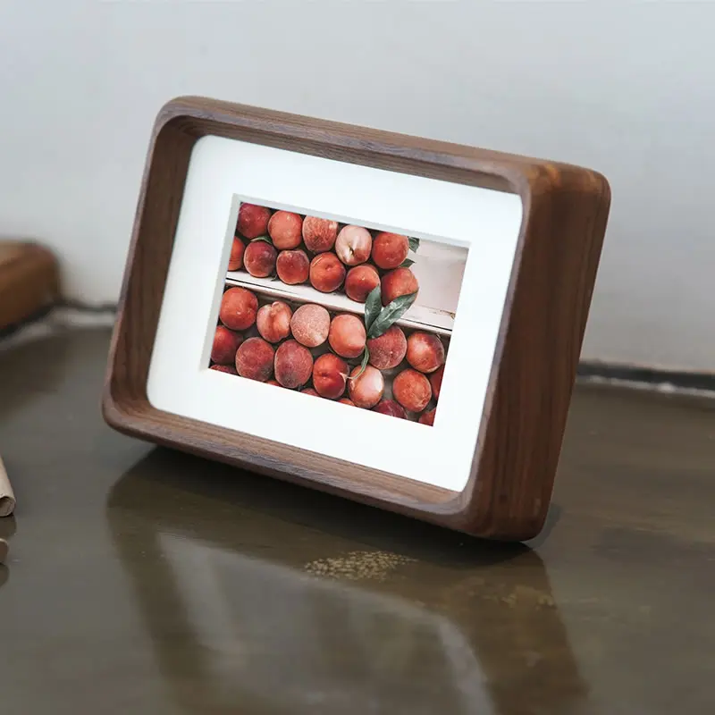 

Black Walnut Solid Wood 5x7 Rectangle DIY Custom Mounted Photo Frame Made in Mainland China for Home Decoration