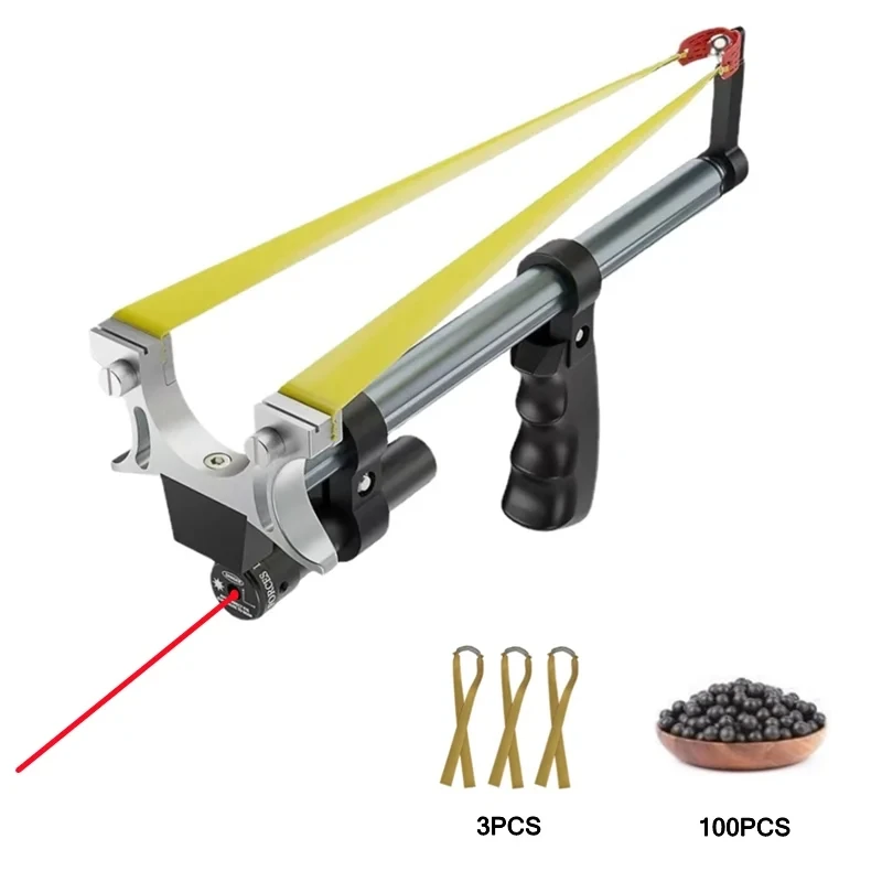 

Телескопическая Рогатка высокой мощности Лазерная охотничья Рогатка с резиновой лентой Рогатка из нержавеющей стали высокая точность новый инструмент для стрельбы на открытом воздухе