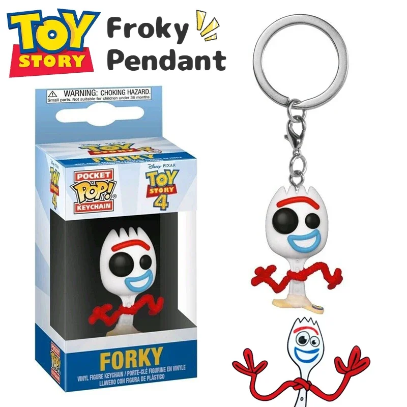 Disney Toy Story Cartoon Keychain Cute Forky Keychains for Women Bag Pendant Jewelry Trinket Girl's Car Key Ring Key Chain Gifts