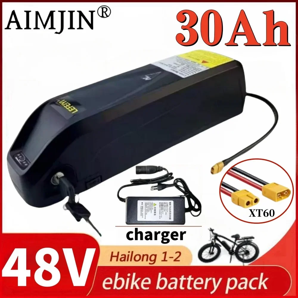 New 48V 30AH  rechargeable  for Hailong 1 and 2  model Battery 35A BMS 350W 500W 750W 1000W 18650 35E Power Cell