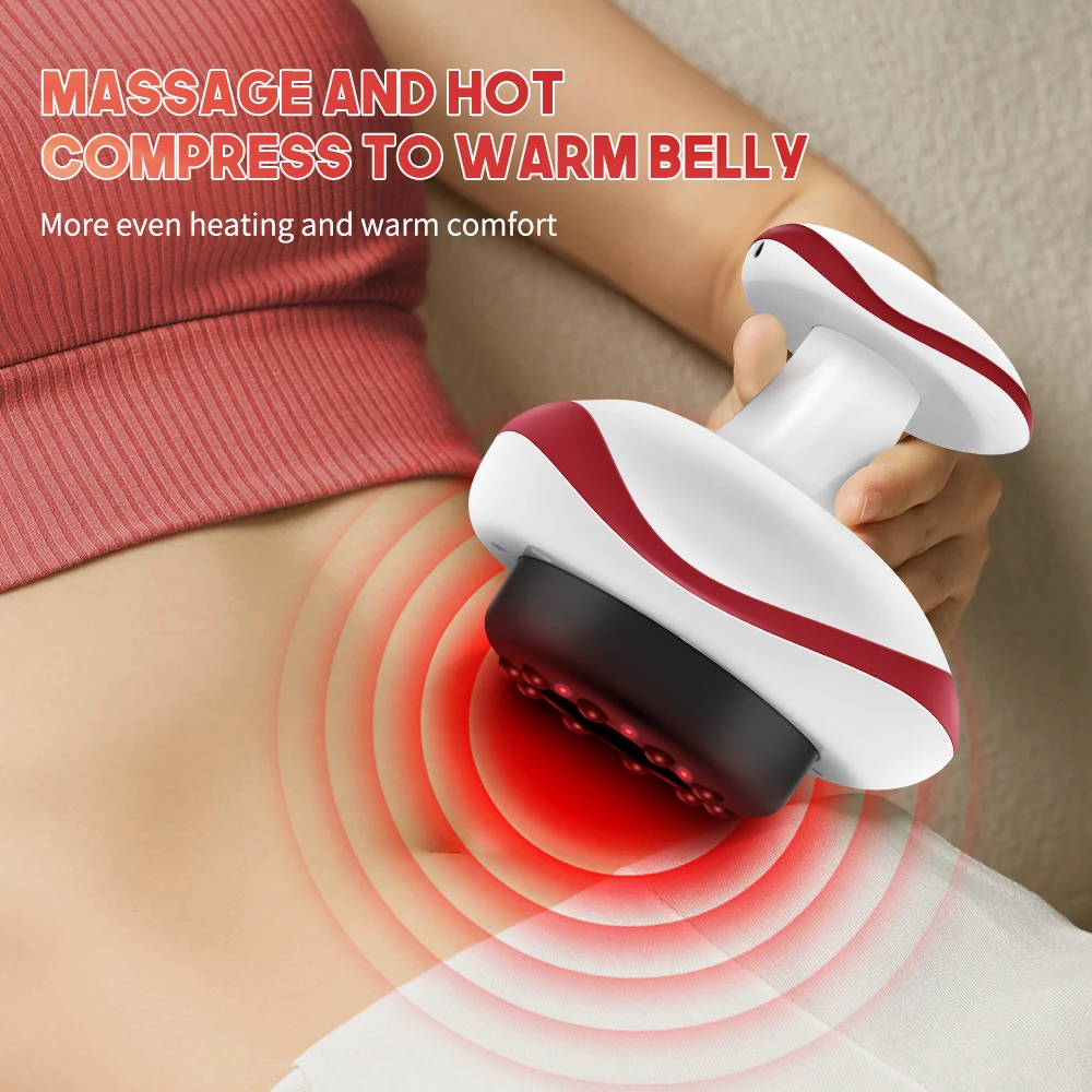 Wireless Electric Guasha Scraping Massage Cupping Body Massager Vacuum Can Suction Cup Heated Fat Burner Anti-cellulite Massager