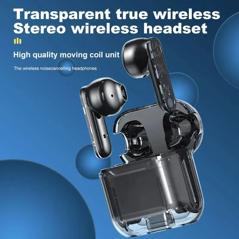 New Transparent Chamber Tm10 High Quality Ear Shaped Wireless Stereo Earbuds C Type Sports Earbuds Tm20