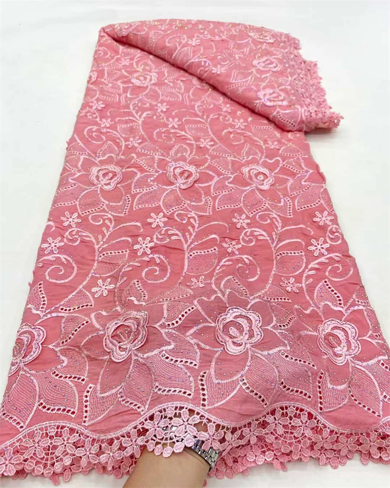 موضة الأبيض الأفريقي أقمشة الدانتيل 2025 جودة عالية جبر الحبل الدانتيل فساتين الزفاف النيجيري للذوبان في الماء النسيج الخياطة