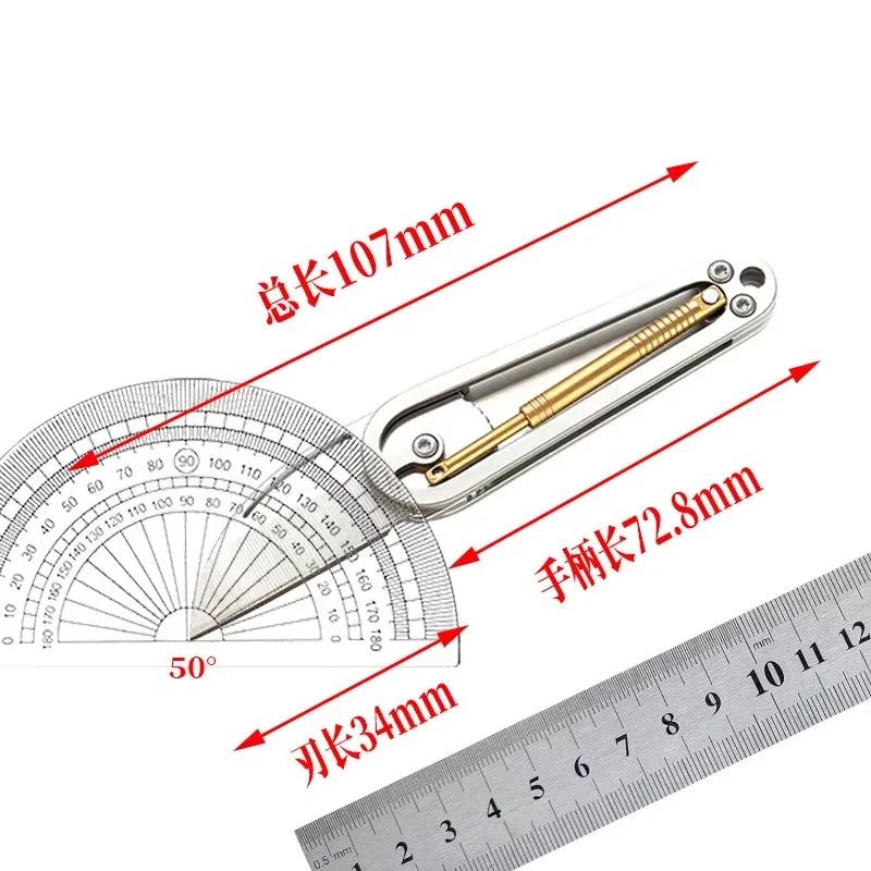 سكين البندول القابل للطي، سكين صغير حاد من الفولاذ المقاوم للصدأ، قلادة سلسلة مفاتيح محمولة، سهلة الفك وتسليم سكين الفاكهة #6