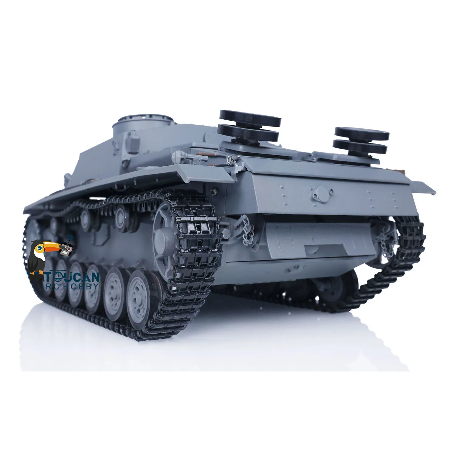 US Stock Mato 1/16 RTR métal Stug III RC réservoir infrarouge baril recul couleur grise 1226 prêt à l'emploi radiocommande Panzer modèle