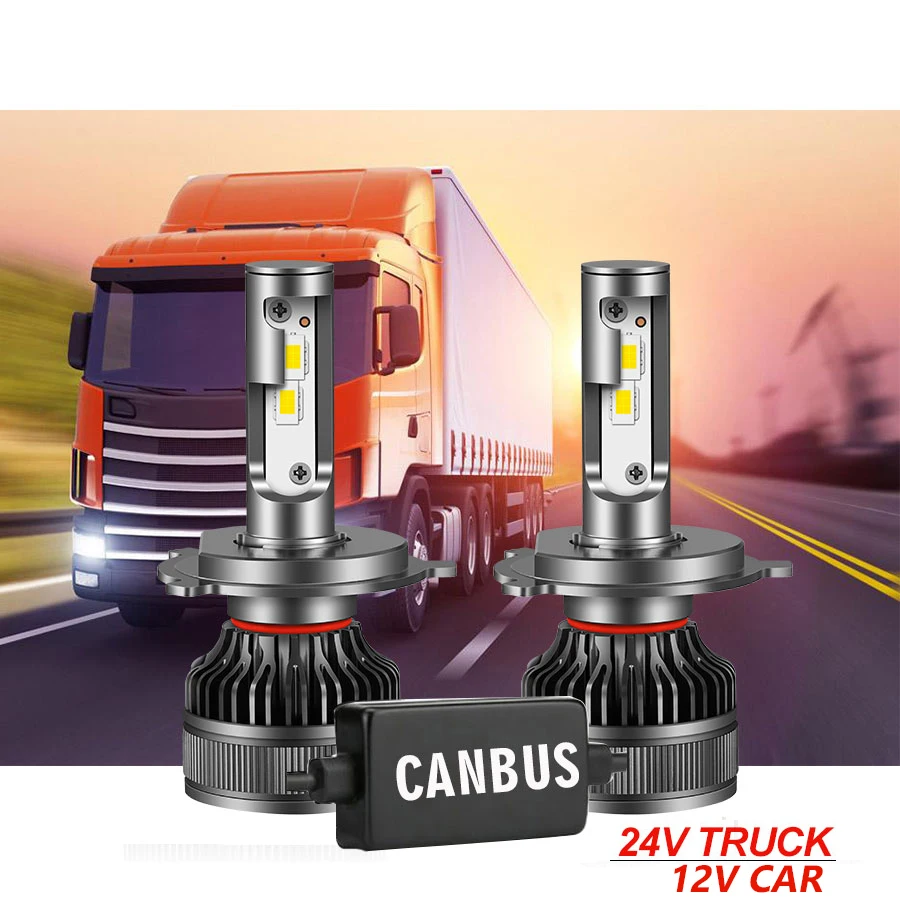 

2Pcs 110W 30000LM H7 LED H4 LED Headlight Canbus Bulbs H11 HB4 9006 HB3 9005 Auto Moto CSP 12V 24V 3570 CHIP 24v For Truck