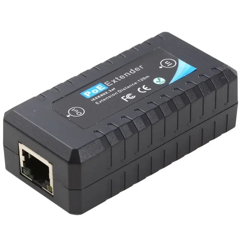 10/100M 1 Port PoE Extender For Ethernet Security Systems IP Camera IEEE802.3af