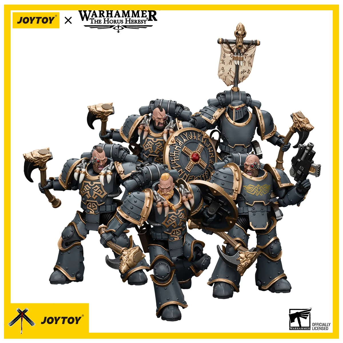 

Genuine JOYTOY Warhammer Figure Space Wolves Grey Slayer Pack Joint Movable Model Doll Collect Desk Decor Toys Gift