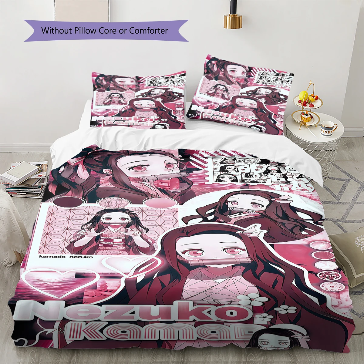 Demon Slayer Soft Comfortable Duvet Cover, Kids Bedding Set Gift, Size Multiple Sizes -HE21