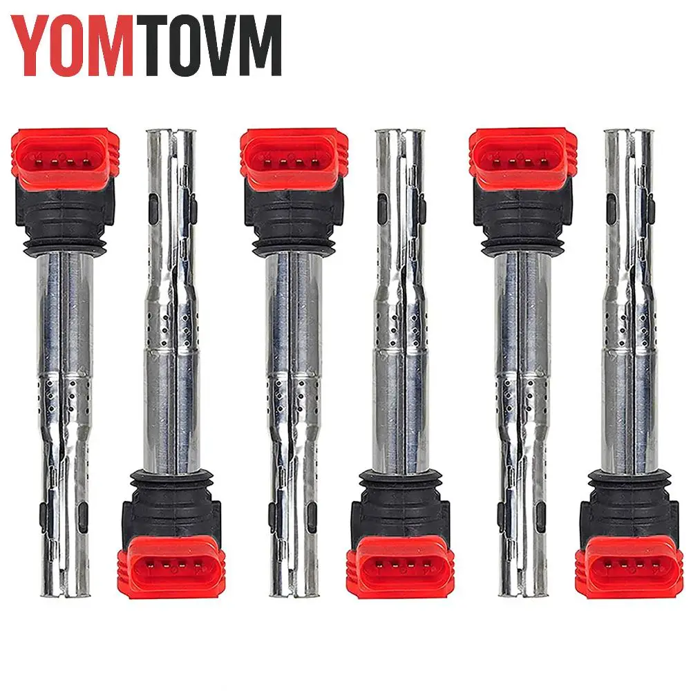 

Катушка зажигания для Audi Volkswagen A4 A5 A6 A7 A8 Q5 Q7 R8 S4 S5 S6 S8 Touareg 3.0L 3.2L 06E905115E/06E-905-115D 07K905715F