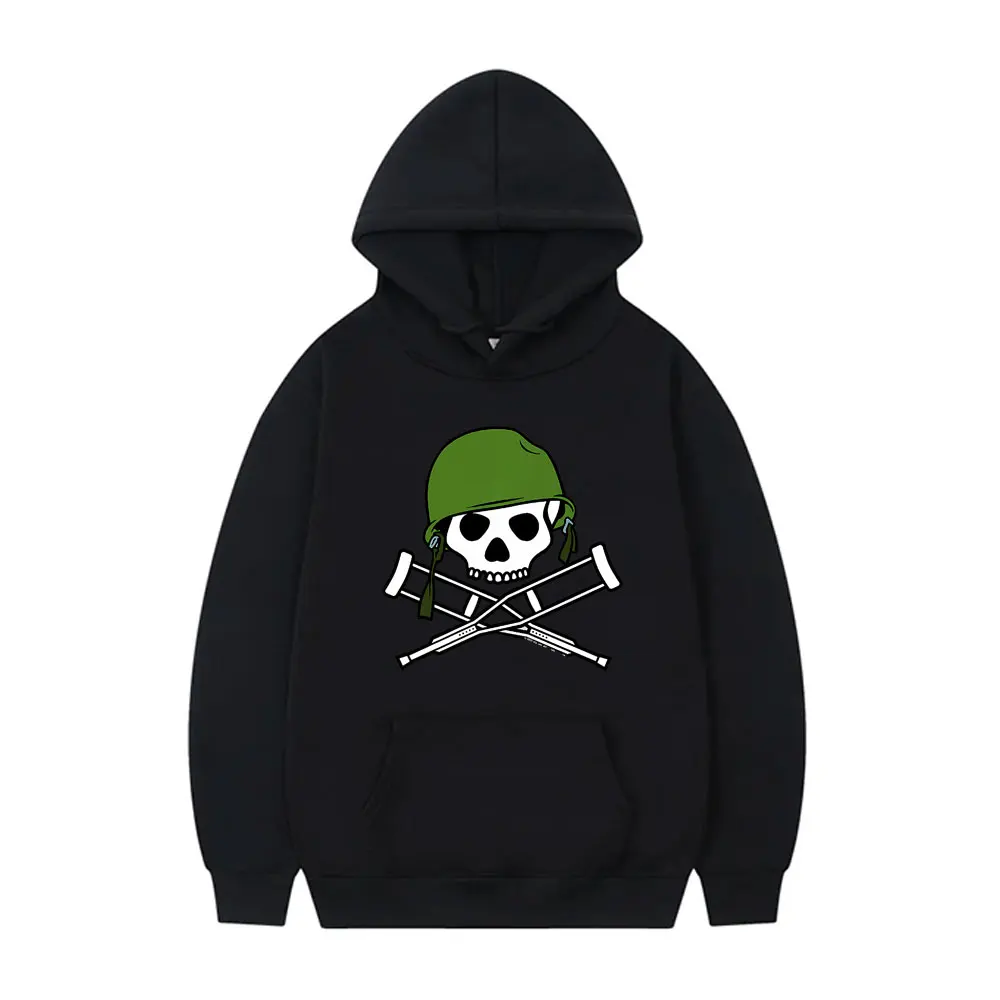 Vintage Jackass Skeleton Crutches Logo Graphic Hoodie Male Fashion Oversized Streetwear Men Women Casual Fleece Cotton Hoodies