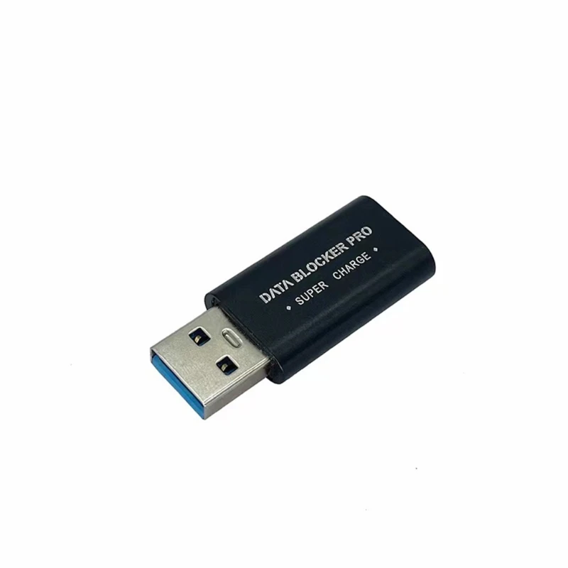 USB Data Blocker Fast Charging Adapter with Data Blocking Feature Fast Charging Ready, Aluminum Shell