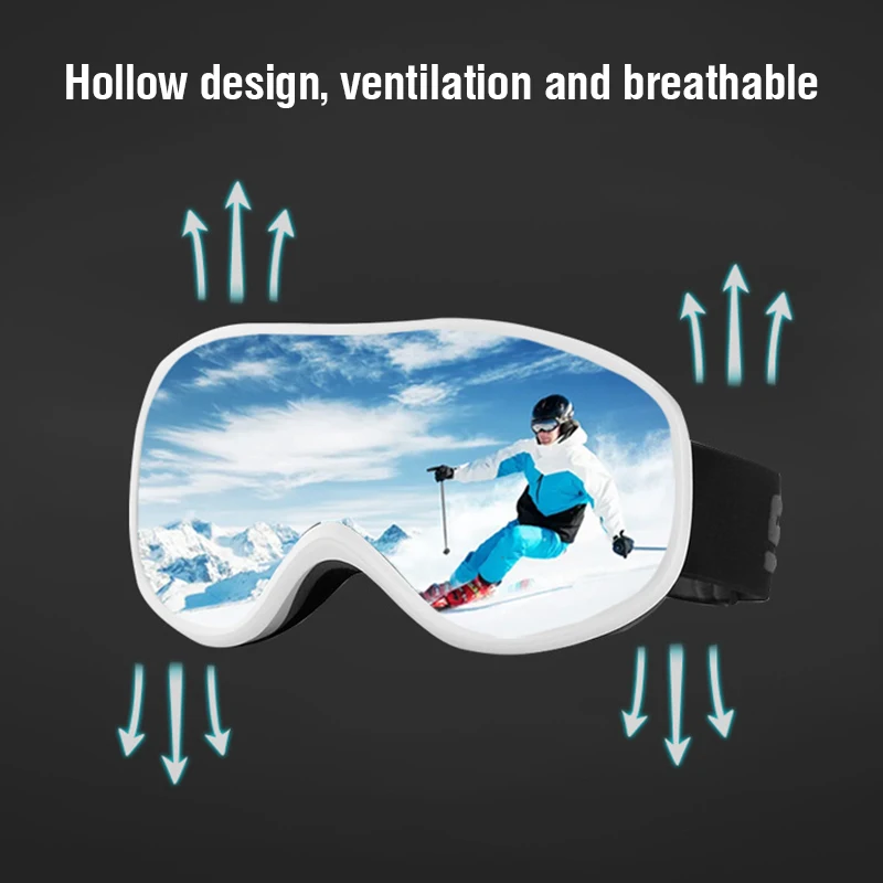 Ski Goggles Double Layers UV400 Anti-fog Big Ski Mask Glasses Skiing Snow Men Women Snowboard Goggles Skiing Sunglasses Eyewear