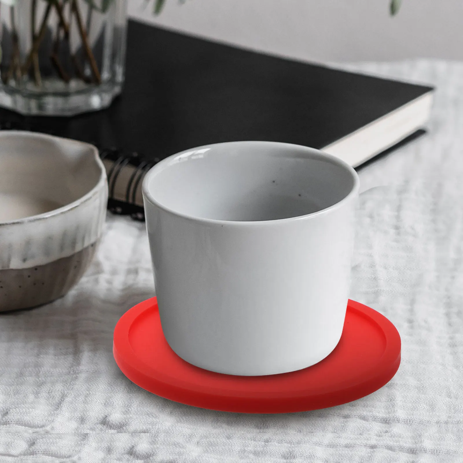 

5Pcs Silicone Drink Coasters Heat Resistant Non Slip Cup Mat for Home Bar Table Use Cup Placemat Drink Coasters