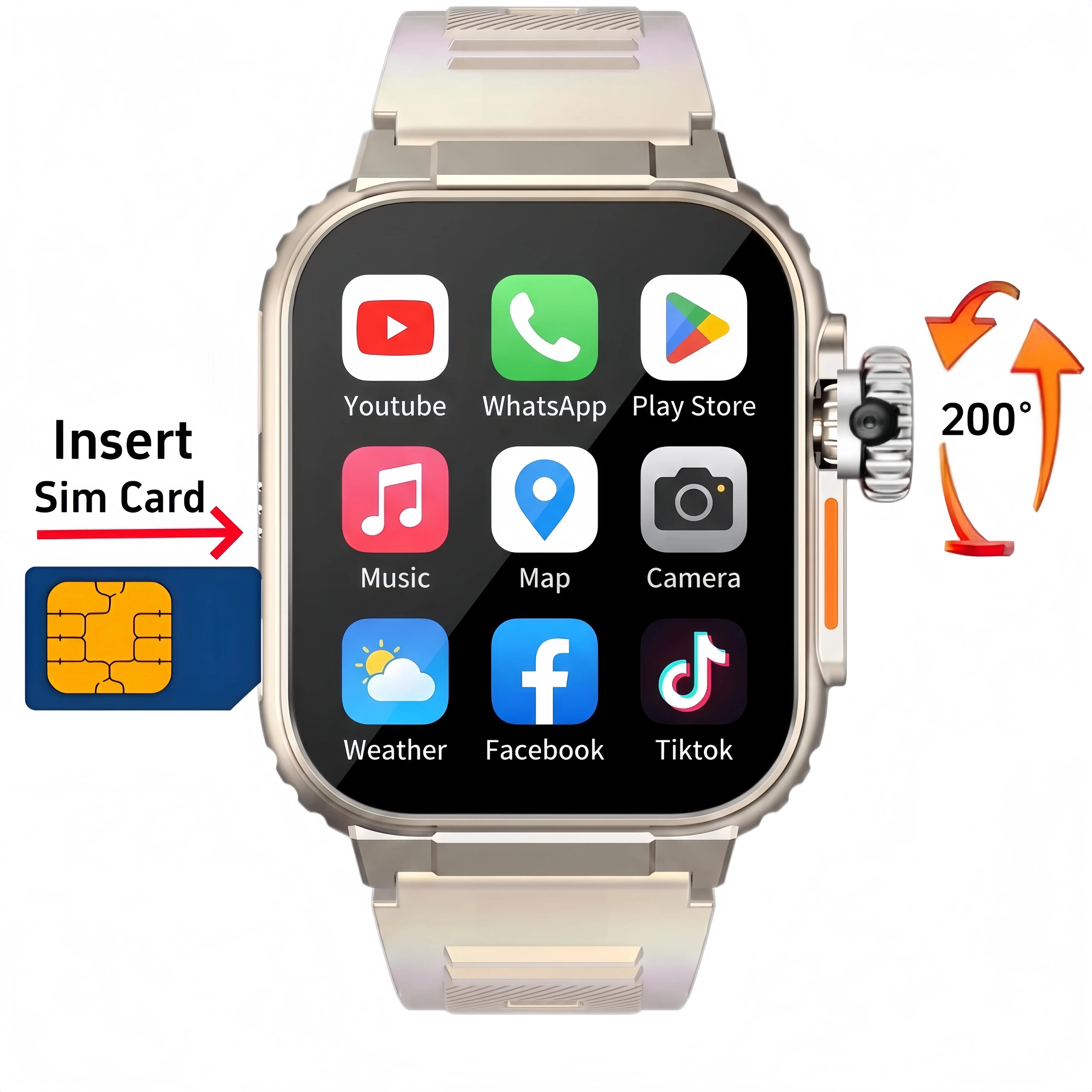 Fall Detection Watch - S13 Ultra MAX 5G LTE Smart