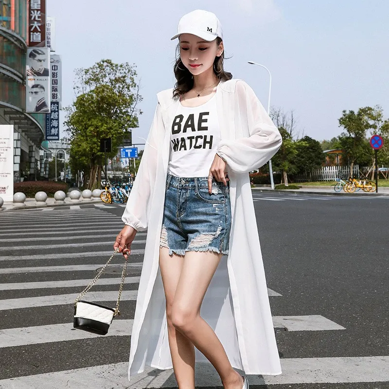 Lusumily Vintage Kimono Long Cardigan Women Fashion Summer Red Beachwear Hoodie Plus Size Chiffon Loose Blouse Shirt Female Tops