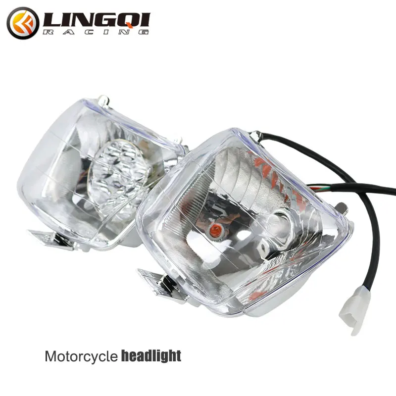 

LING QI Motorcycle Headlight Waterproof High Low Beam LED Headlamp For Off Road ATV Electric Bicycle Pit Dirt Bike Accessories