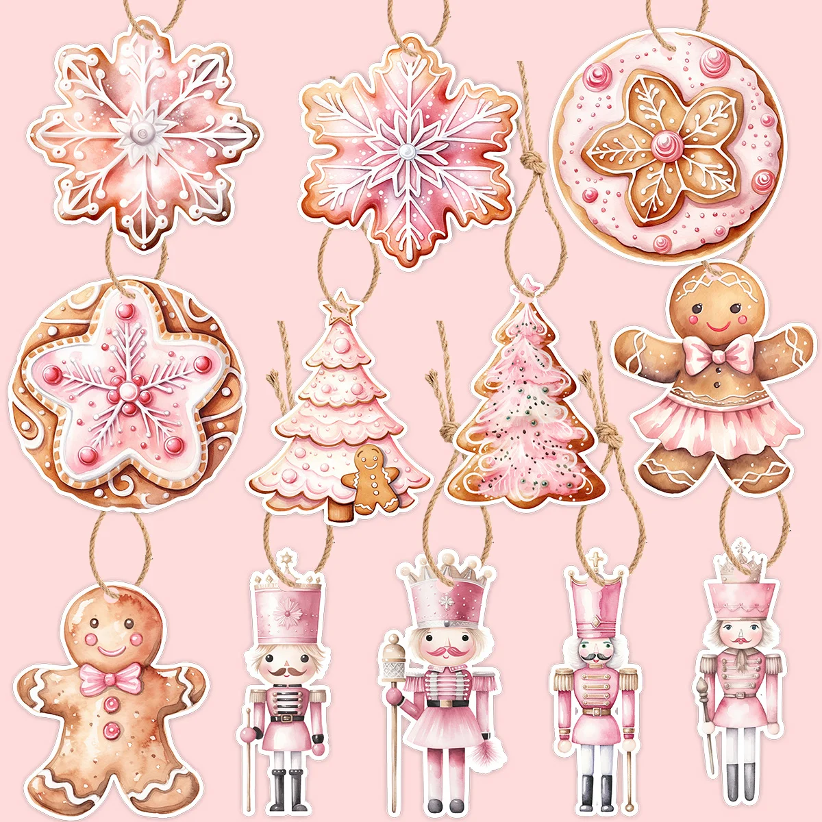 48 Stück Weihnachts papier Etiketten Vintage Santa Claus Hirsch Tags für Frohe Weihnachten Baum hängen Dekoration DIY Geschenk verpackung Lieferungen