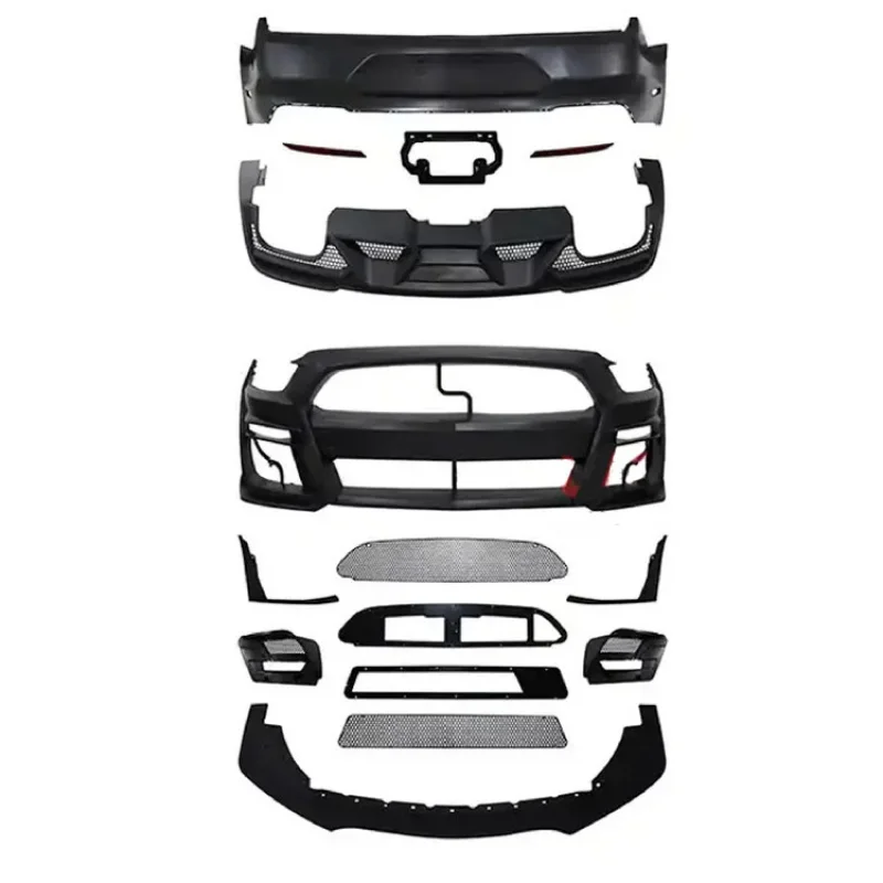 

ABS Material Auto Bumper Kit for Mustang Upgrade to GT500 Body Kit Accessories 2015 2016 2017