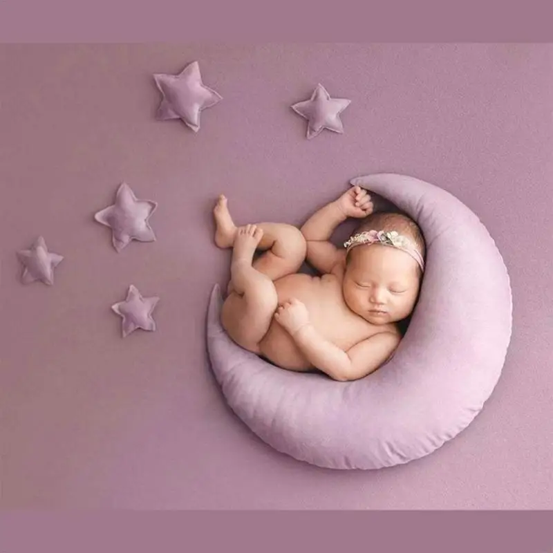 

Q22D младенца мальчика девочки фотосъемка реквизит Полумесяц на фоне луны ребенок позирует подушка