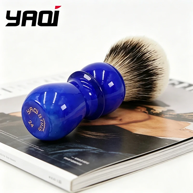 2026-yaqi-24mm-brosse-a-raser-en-poils-de-blaireau-silvertip-a-manche-bleu-pour-hommes-outil-de-toilettage-de-la-barbe