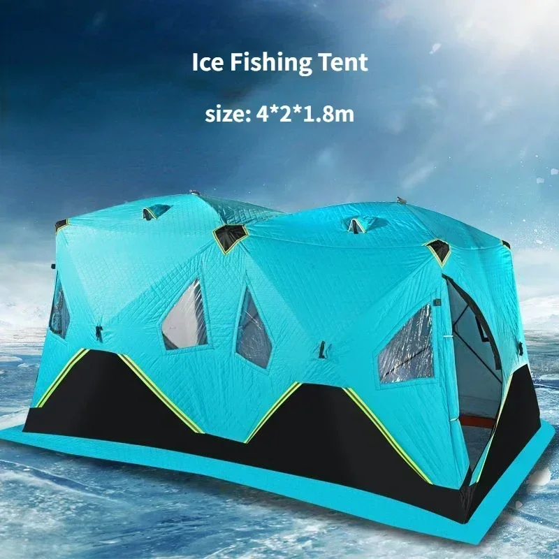 

YOUSKY Warm Winter Ice Fishing Tents Large Spacious Triple Thick Cotton Outdoor Camping Wind Proof Waterproof Snow Family