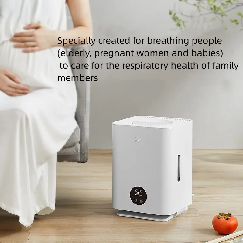 Midea Fog-free Humidifier, Small Bedroom, Large-capacity Air Purifier, Air Purification for Pregnant Women and Babies