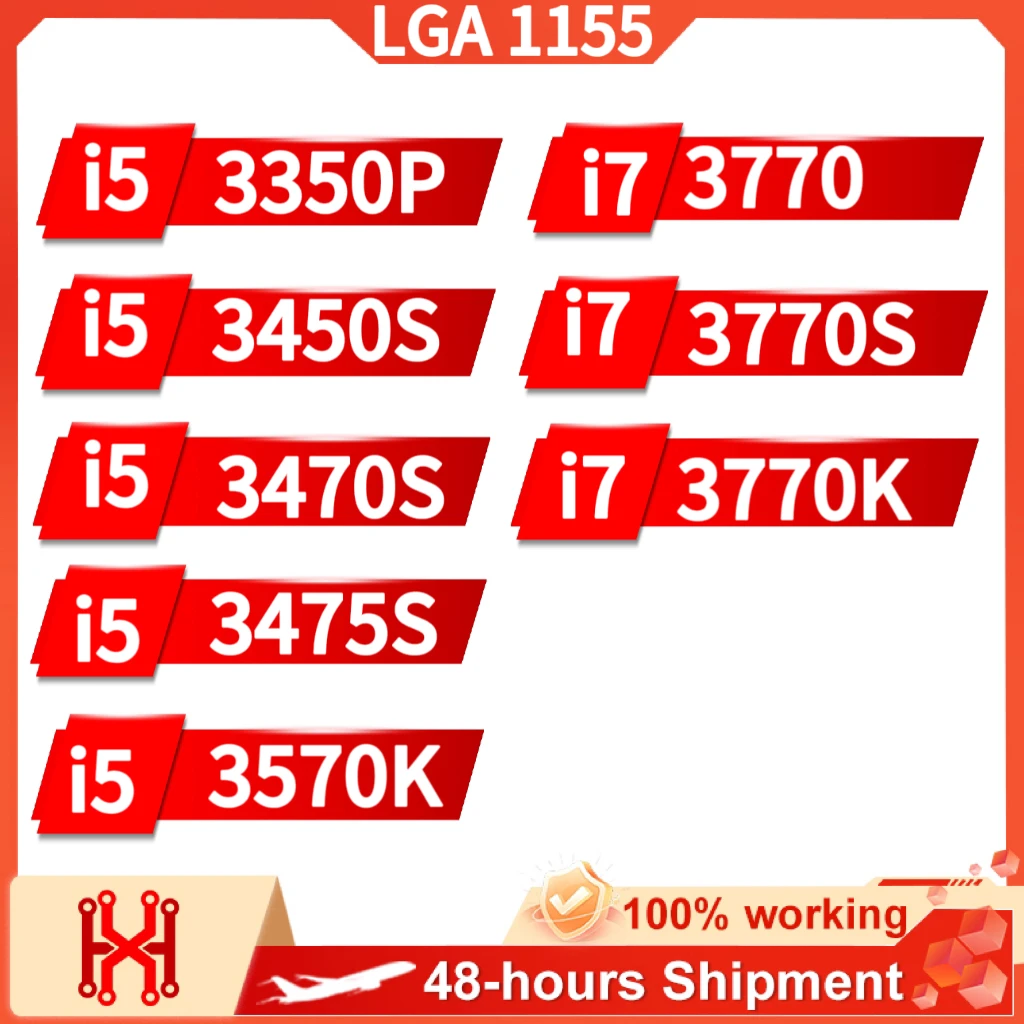 i5 3350P  3450S  3470S  3475S  3570K  i7 3770  3770S  3770K  Core 3th Gen for LGA 1155