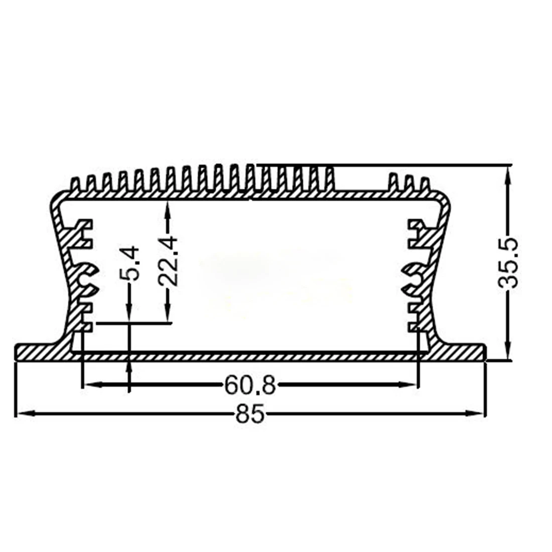 Aluminum Alloy Cricuit Board Shell, Electric Enclosure Box, DIY, 85X35.5X100mm Panel with Ear, New