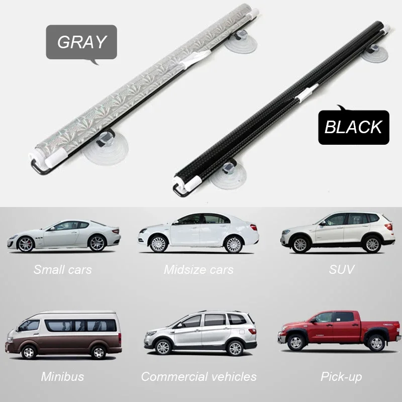 Car Windshield Sun Shade Front Window Sun Protection Cover Suction Cup Sunshade Aluminum Foil UV Reflection Curtain