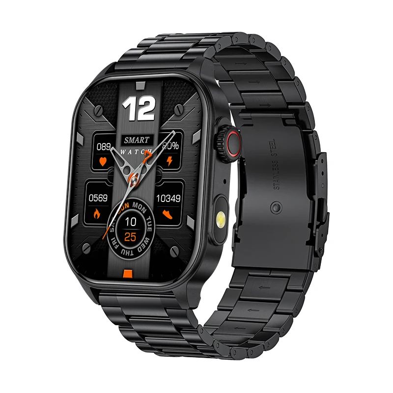 LIGE Smart Watch For Men Women LED Flashlight Full Touch Screen Sport Fitness Watches BT Call Digital Smartwatch Wristwatch New