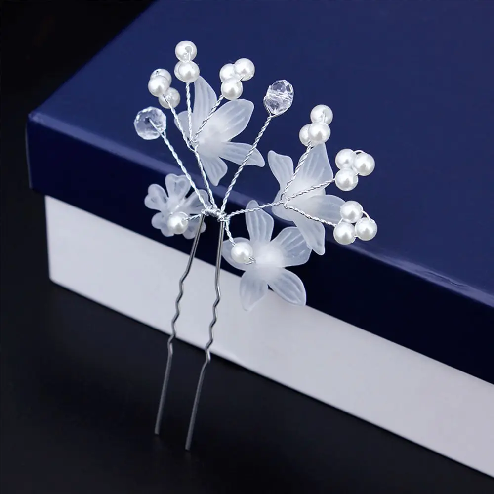 

Wedding Pearl Beautiful Plait Hair Jewelry Accessories Bride Hairpin Flower Hairpin Hair Clip Headdress