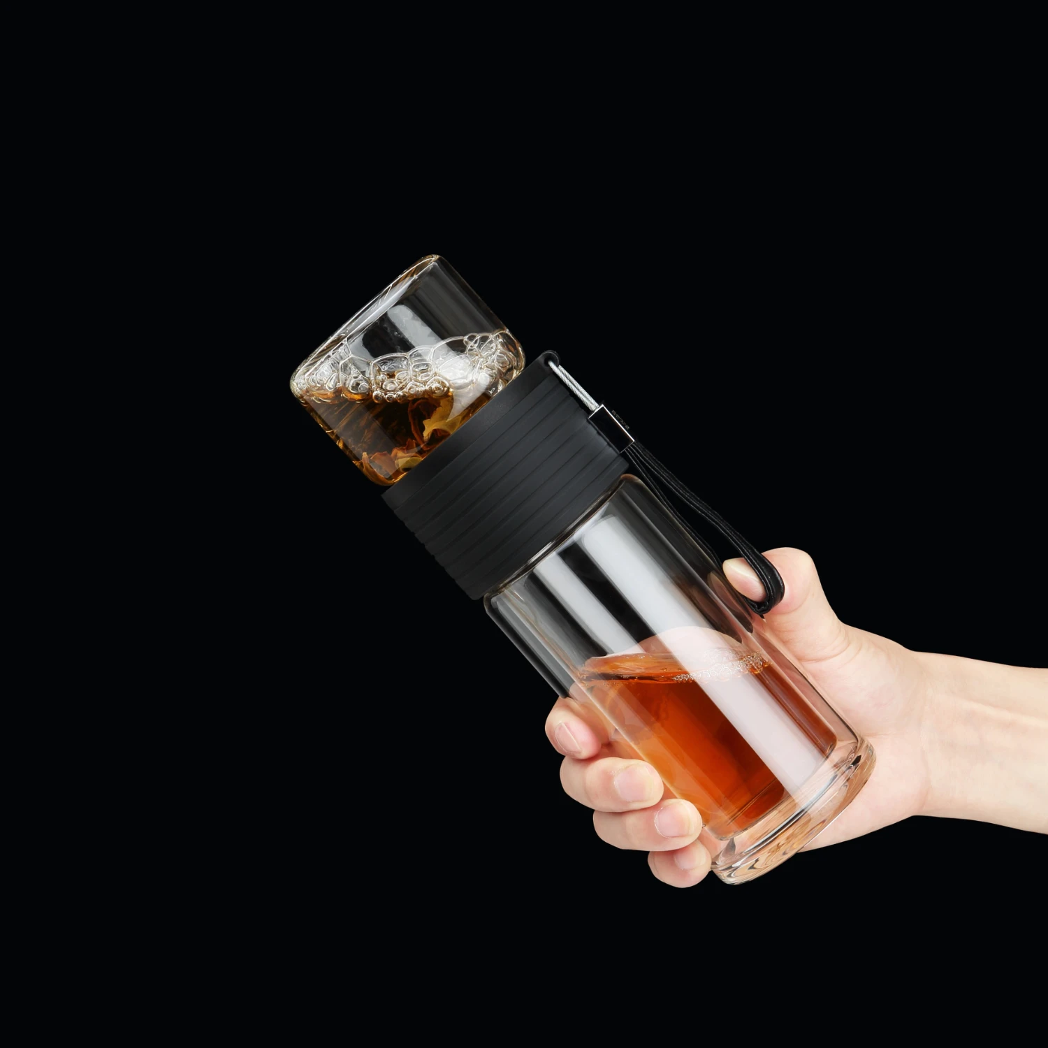 Tea separation, heat-resistant glass brewing, tea filtration, portable cup, outdoor portable travel vehicle water cup