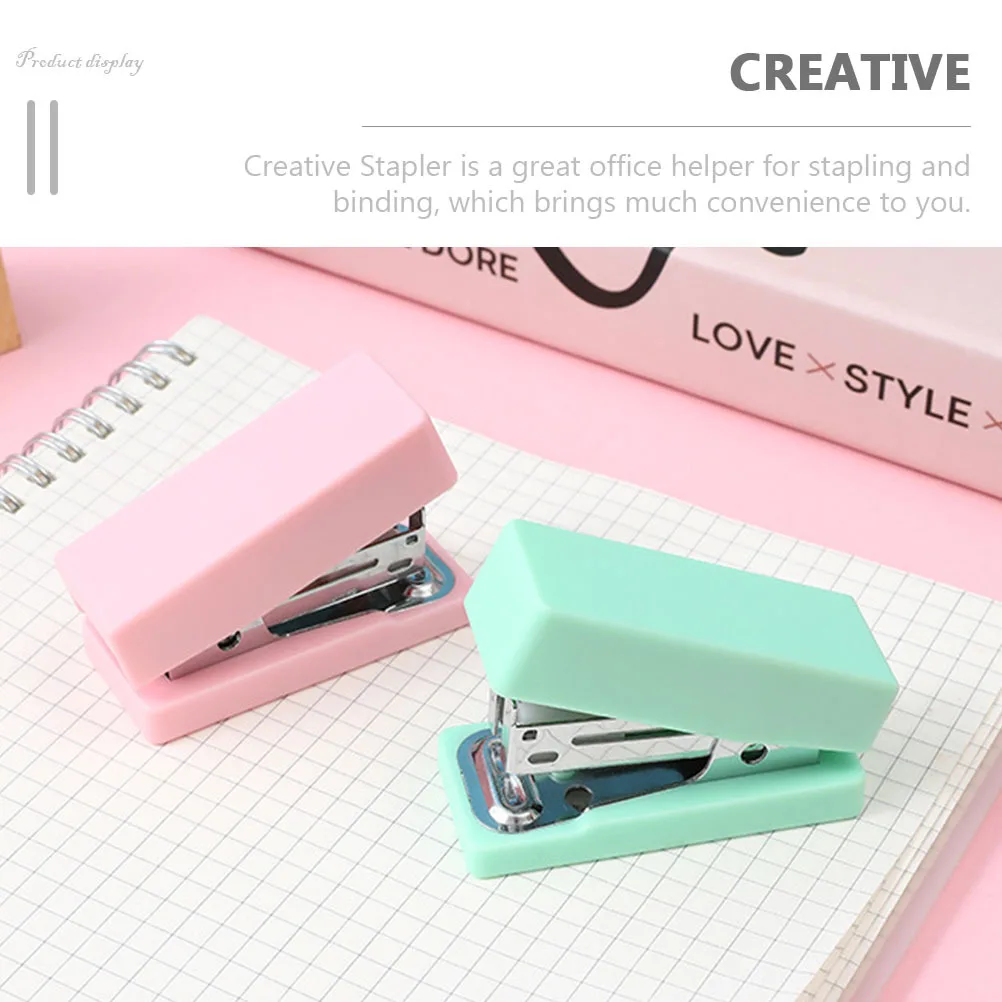 3pcs Mini Metal Portable For Desk Office Home School Small Paper Stapler Compact Handheld Stapler Classroom Teacher