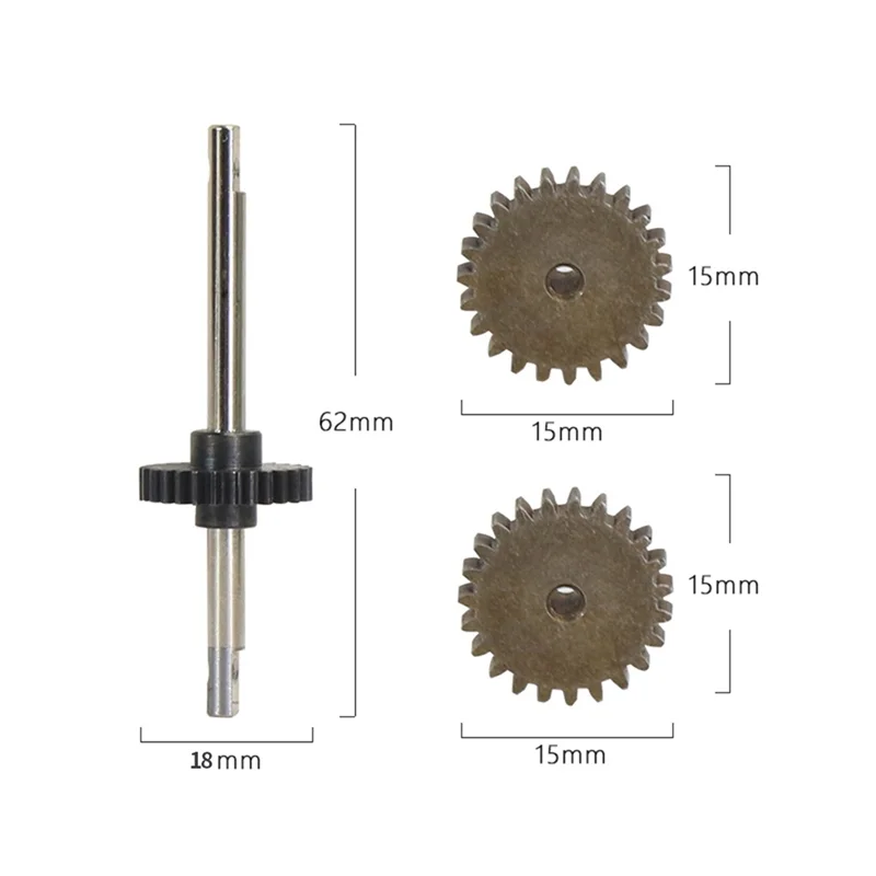 

FRIHA-Metal Gearbox Transmission Gear Set For MN78 1/12 RC Car Upgrade Parts Accessories