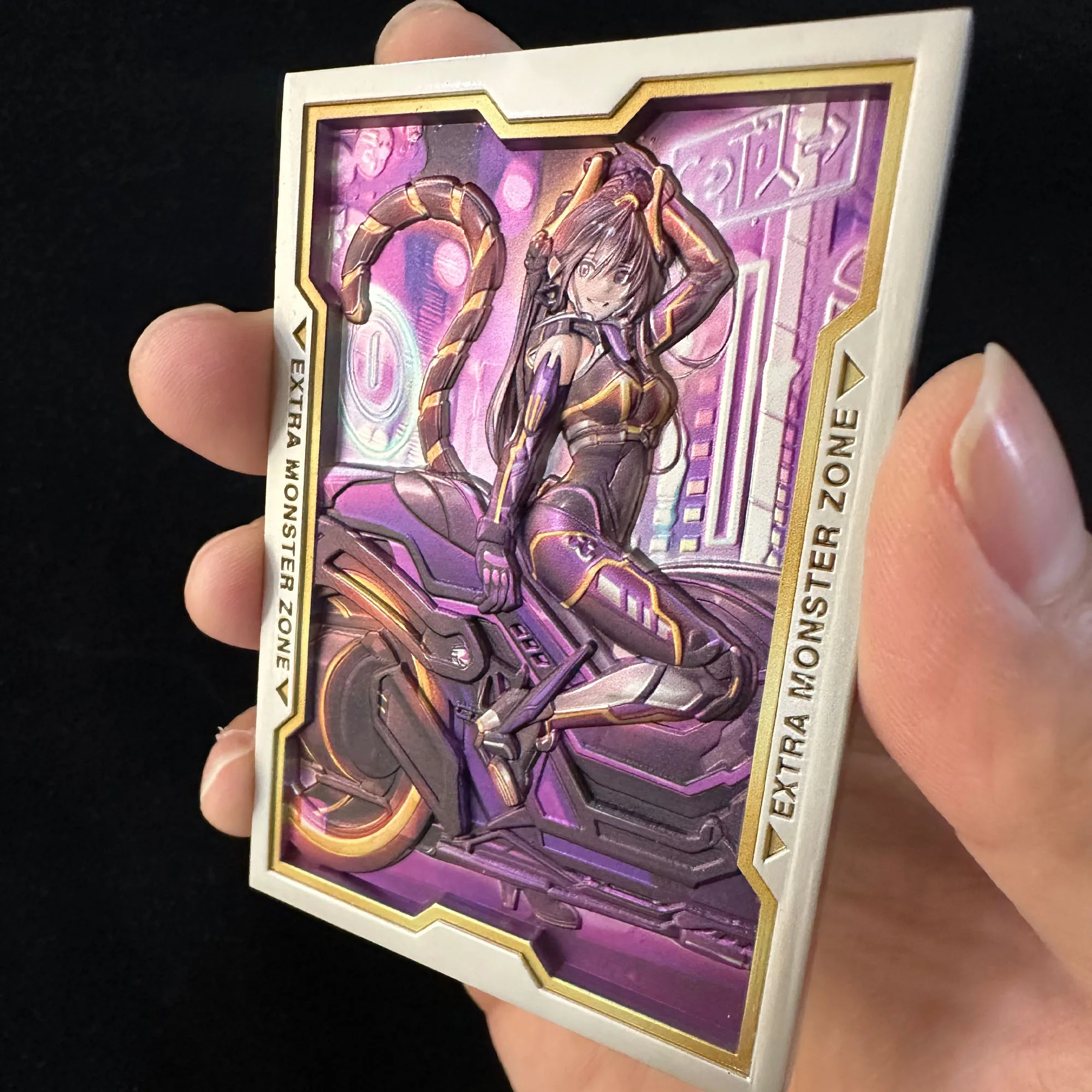 

Diy Self Made Yu-Gi-Oh! I:p Masquerena Colorful Metal Collectible Card Relief Three-Dimensional I:p Masquerena Metal Gift Toys