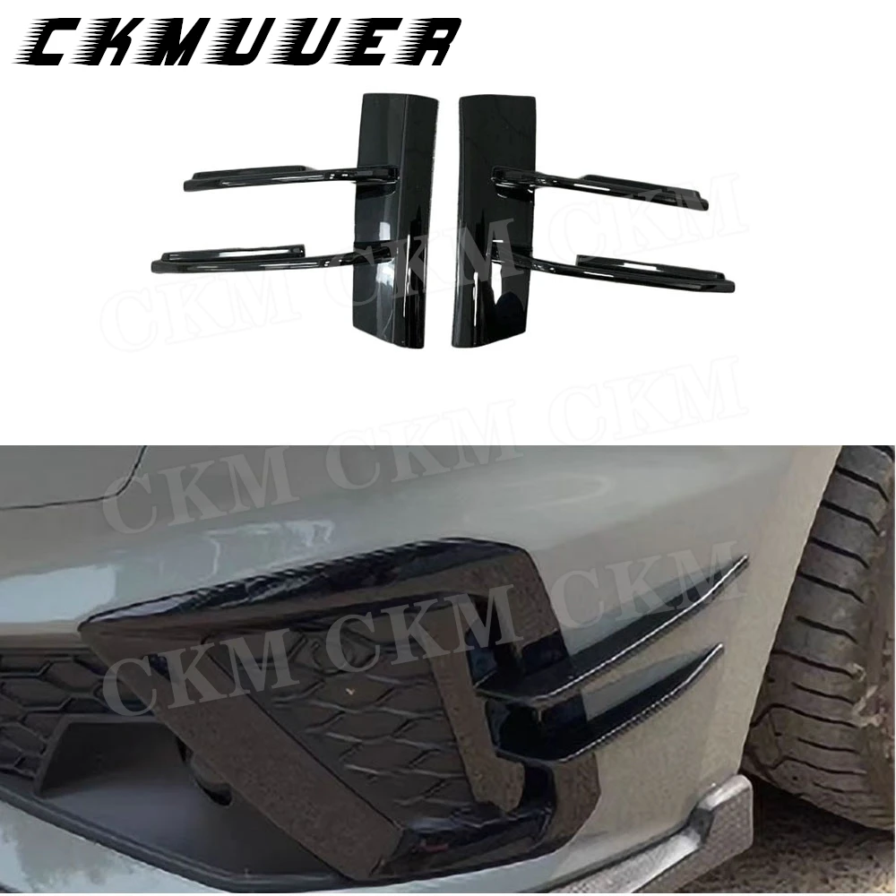 

CKMUUER ABS для Audi A4 S4 2020-2024 нестандартный глянцевый черный передний бампер, вентиляционное отверстие, спойлер, накладки, комплекты кузова, автомобильные аксессуары