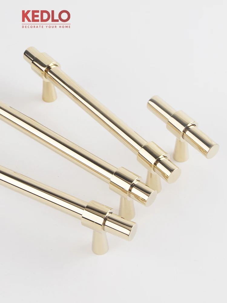 KEDLO Europäischer Stil Luxuriöser Massiver Messinggriff mit Gebürstetem Nickel für Küchenschubladen, Glänzend Silberner Langer Griff – Detail 10