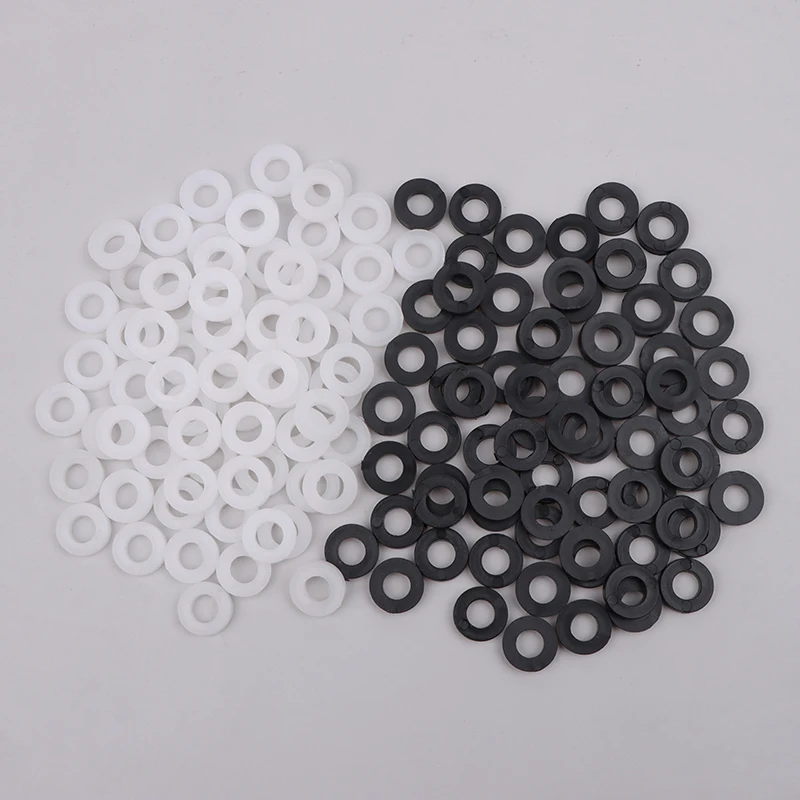 100pc Nylon Washer For Drum Screw Drum Lug White Black Color Nylon Flat Wahser Thickness Heavy Product image 4