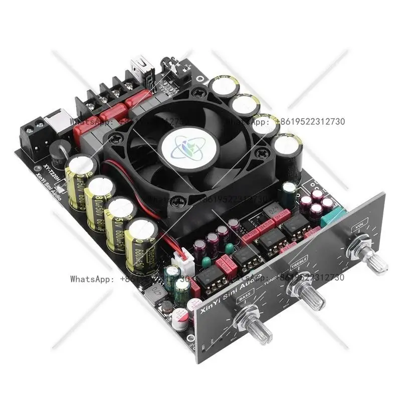

XY-T220H Audiophile Bluetooth Audio Power Amplifier Board Module High and Bass Adjustment Dual Channel Stereo 220W * 2