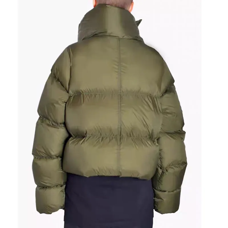 HKSH Otoño Invierno nuevos hombres marea chaqueta acolchada de algodón bufanda cuello grueso manga larga cremallera pan Chic moda RO estilo abrigo