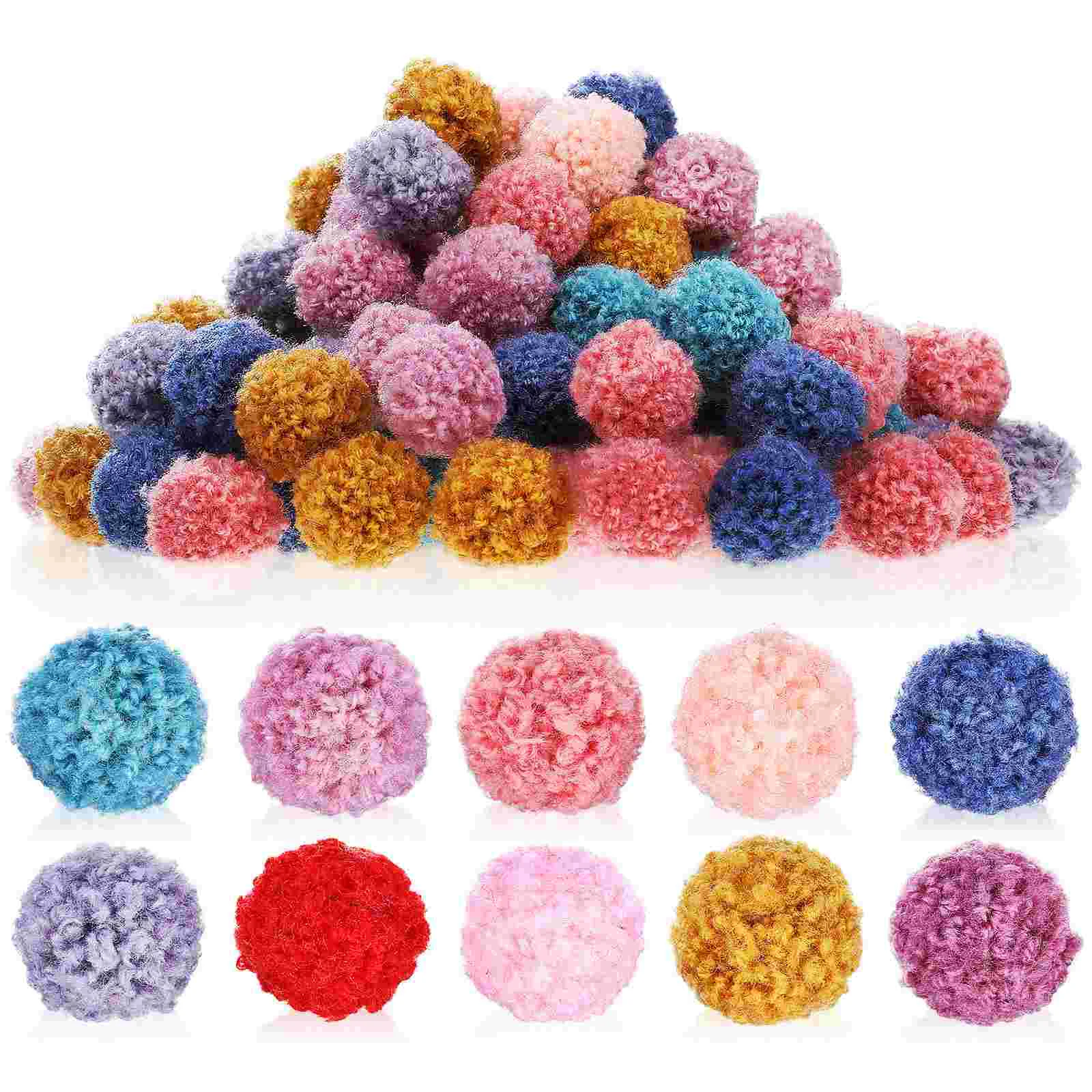 200 Pcs Colorful Pom Poms Balls Fluffy Plush Balls Pom Pom Accessories for DIY Creative Crafts pompoms