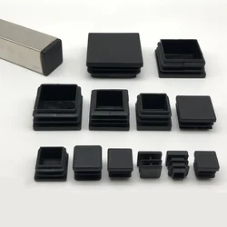 PE Plastic Square/Rectangular Pipe Plug Waterproof Cap Chair Feet Stainless Steel Sealing Plug Foot Cover
